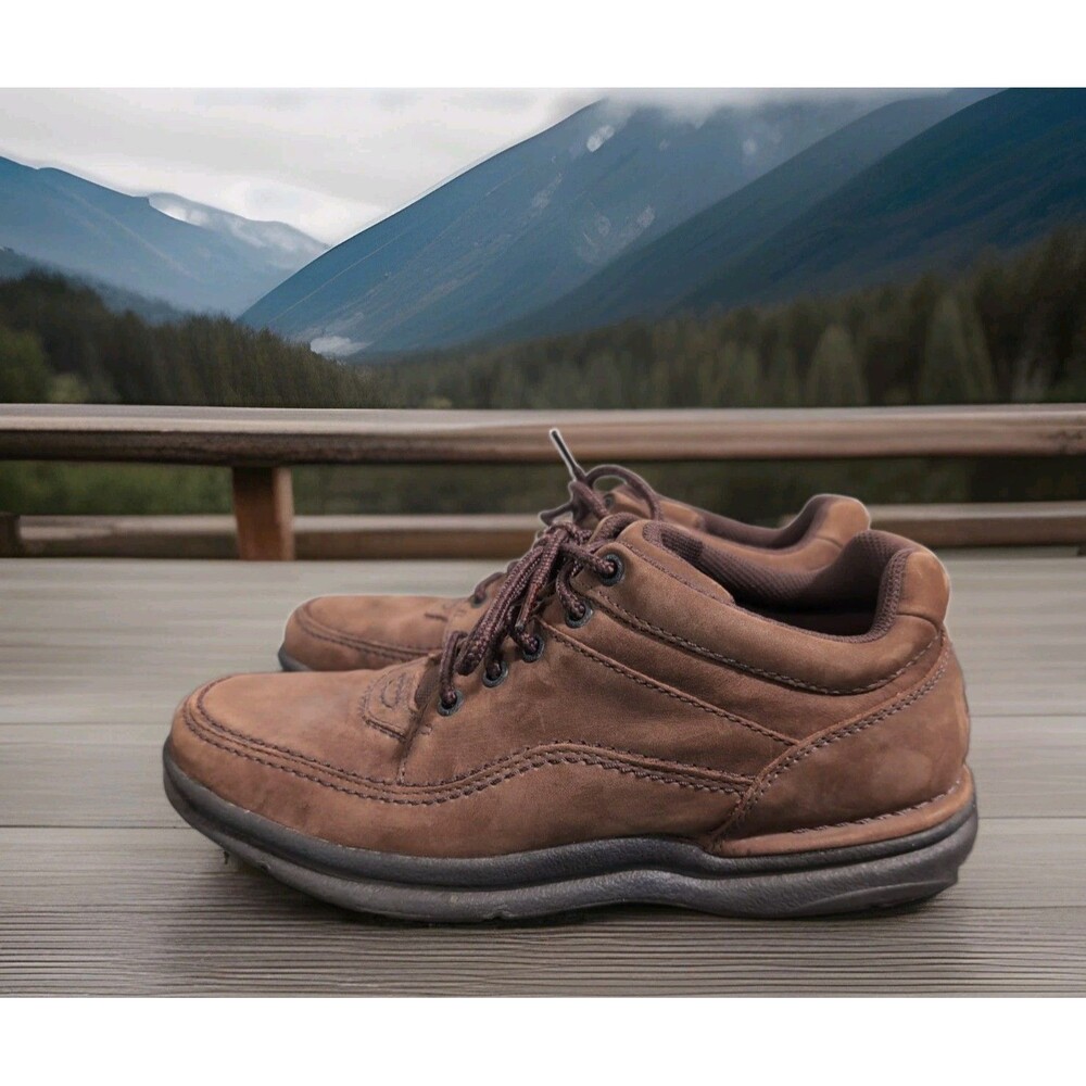 ROCKPORT WORLD TOUR CLASSIC WALKING  MWT17W BROWN LEATHER MENS SIZE Size 8.5 EUC